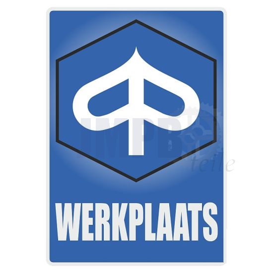Werkplaats Aufkleber Piaggio Niederländisch