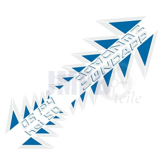 Aufklebersatz 4-Teile Zundapp HAI50 Blau / Weiß