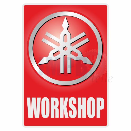 Workshop Aufkleber Yamaha English