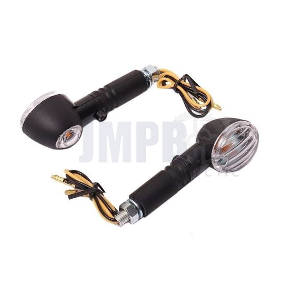 Blinkersatz Universal Mini Rund Schwarz