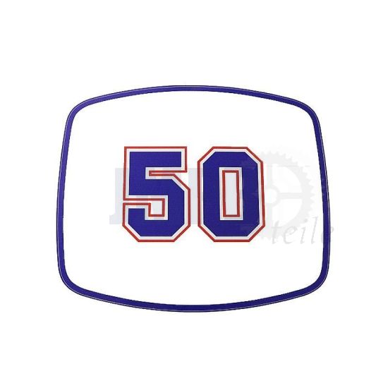 Aufkleber Scheinwerfer Verkleidung "50" Zundapp HAI