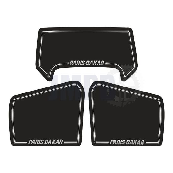 Aufklebersatz Honda MT50 Paris Dakar Schwarz 3-Teilig