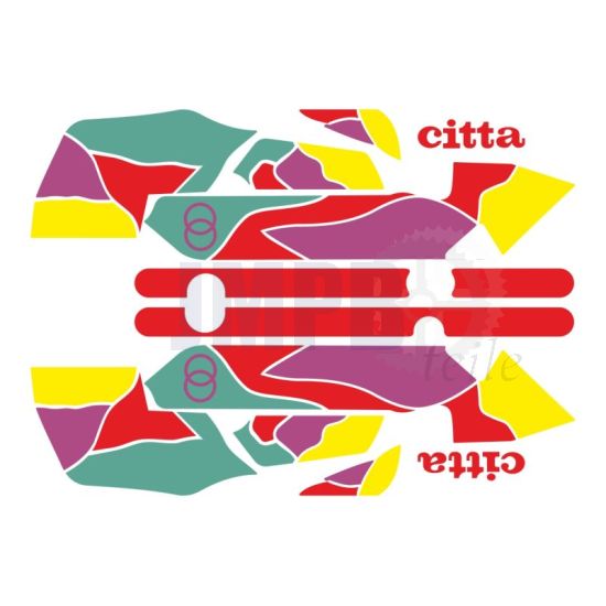 Aufklebersatz Gilera Citta Funny Rot
