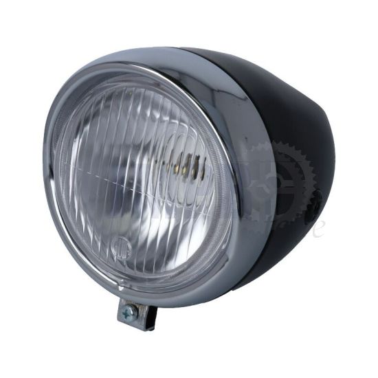 Scheinwerfer Oldtimer Schwarz 130MM