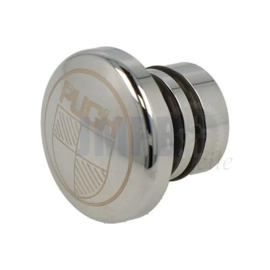 Tankdeckel Puch Maxi Edelstahl mit Logo