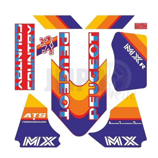Aufklebersatz Peugeot MX-R Rot Komplett