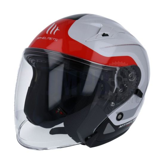 Helm Jet Avenue Crossroad MT Weiß/Rot Medium