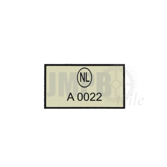 NL Zulassung Aufkleber A | Nür für Niederland