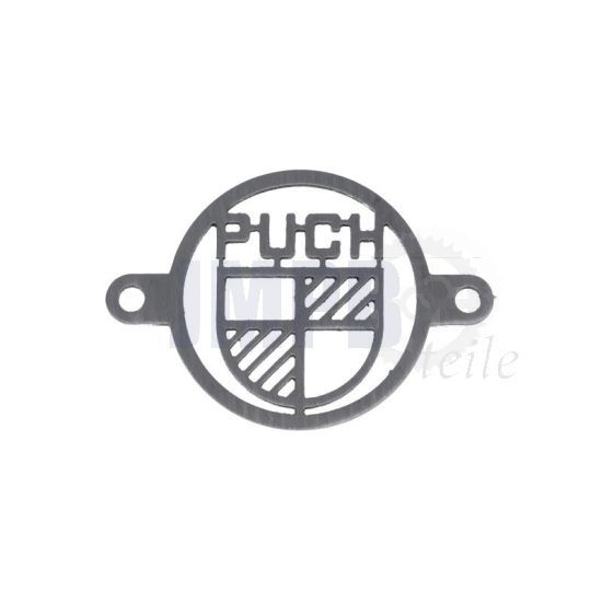 Abdeckung Rahmen Puch Logo Edelstahl