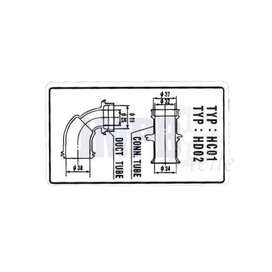 Aufkleber Ansauggummi Honda MT/MB