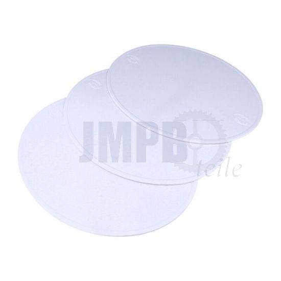 Nummernschildsatz Cross / Race Oval Weiß 3-Teilig 