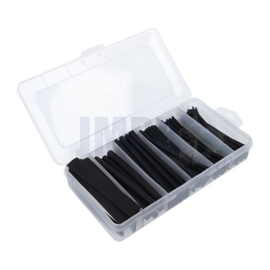 Sortiment Satz Schrumpfschlauch Schwarz 170-Teilig
