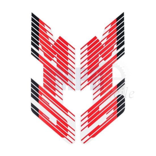 Aufklebersatz Tank Honda MT5 88/89 Rot/Weiß