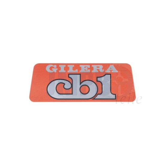 Aufkleber Logo Gilera CB1 Orange/Silber
