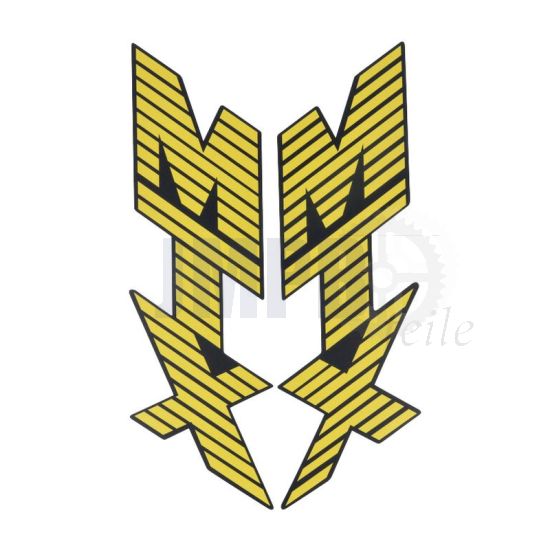 Aufklebersatz Tank Honda MTX Gelb/Schwarz