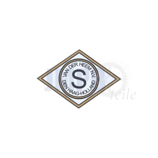 Aufkleber Hinter Schutzblech  "Van Der Heem" 55X38MM