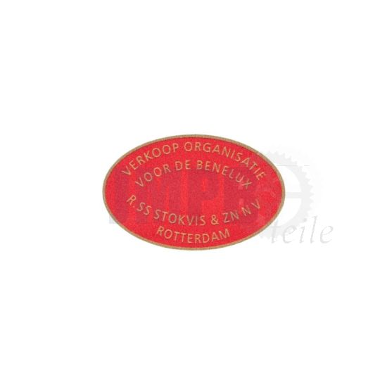 Aufkleber Sattelstange "Stokvis Benelux" 35X22MM