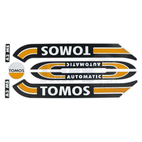 Aufklebersatz Tomos A3 Altes Modell Orange