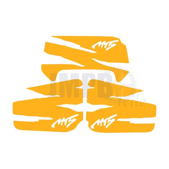 Aufklebersatz Honda MT50 Gelb Ripped 3-Teilig
