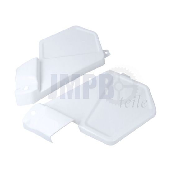 Seitenteil Satz Puch Rider Macho 2-Speed / Tomos Weiß