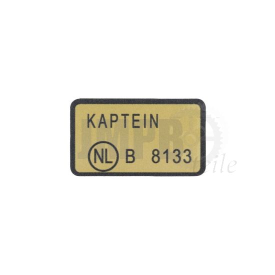 Zulassung Aufkleber Kaptein Mobylette B8133