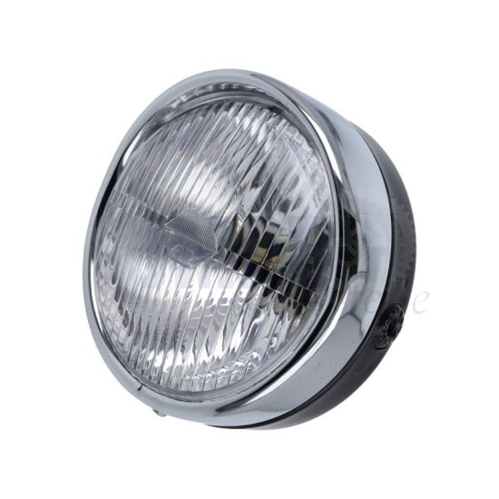 Scheinwerfer Guia Schwarz/Chrom mit Schalter 140MM