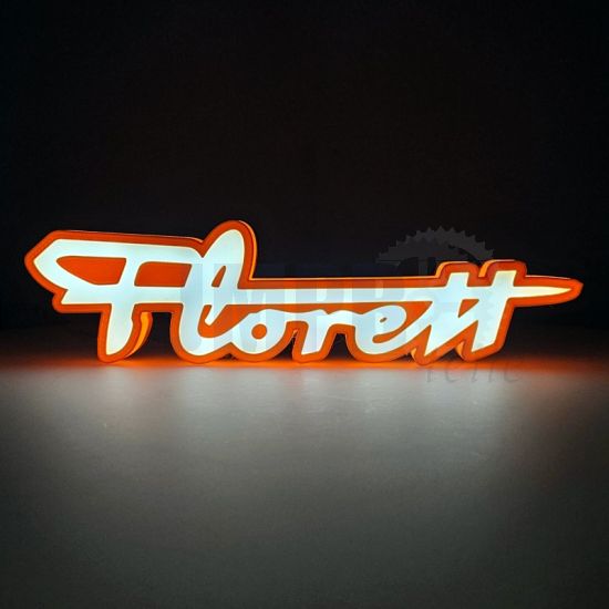Lampe Kreidler Florett Logo LED Gold/Weiß