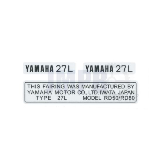 Modellidentifizierungsaufkleber 27L Yamaha RD