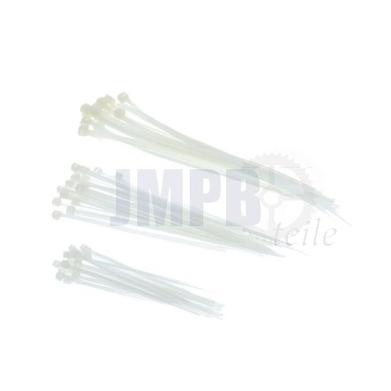 Sortiment Satz Kabelbinder Weiß - 60 Teilig