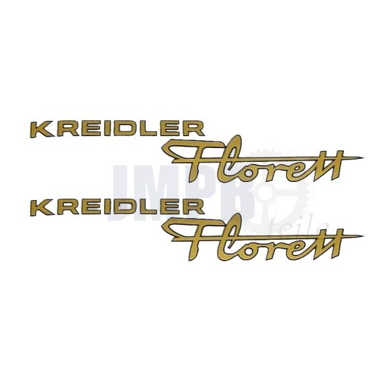 Kreidler Florett Aufklebersatz Gold 135X30MM 2 Stück
