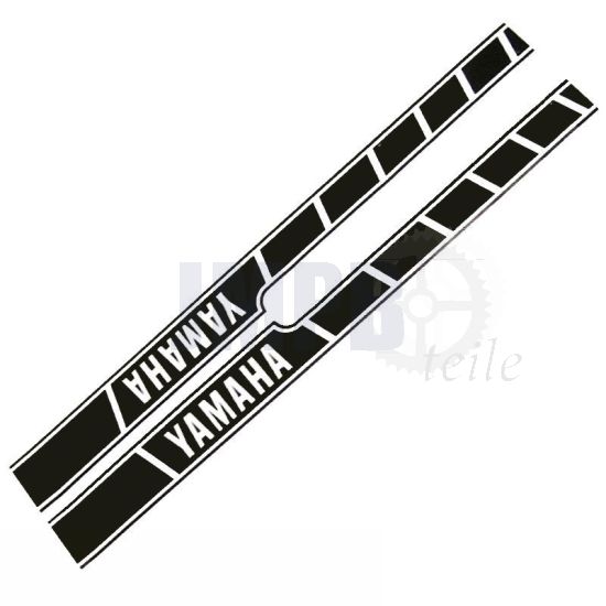 Tankaufklebersatz Yamaha FS1 2F2 Schwarz/Weiß 