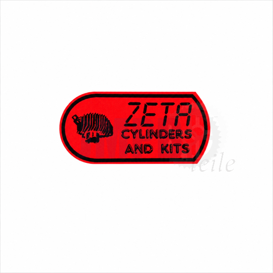 Aufkleber Zeta Cylinders And Kits Rot