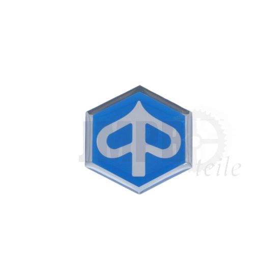 3D Aufkleber Piaggio Emblem Sechsecke 32X38MM