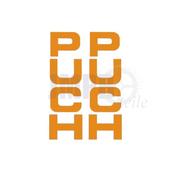 Aufklebersatz Gabel Puch Orange
