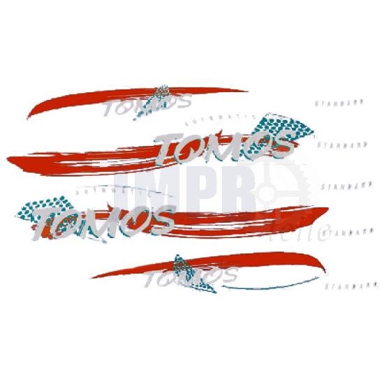 Aufklebersatz Tomos Standard Orange / Weiß