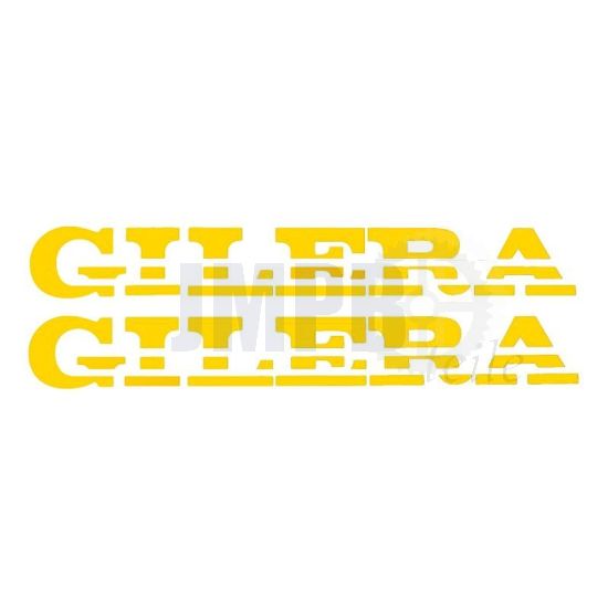 Aufklebersatz Gilera Turbo Schneiden Text Gelb