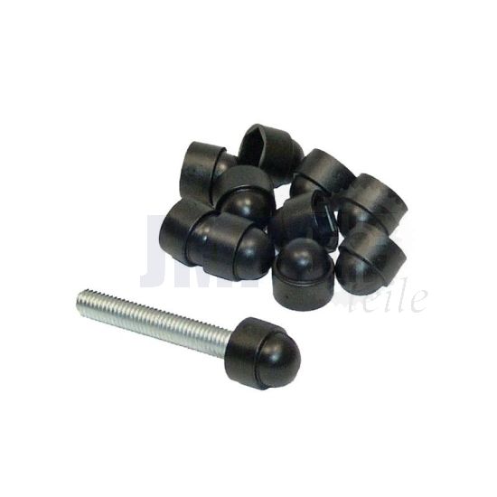 Hutmutter Kappe Schwarz - Glatt - M8