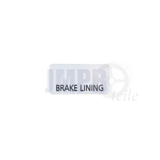 Brake Lining Aufkleber Chrom FS1 17X9MM