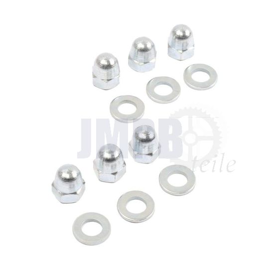 Hutmuttersatz Verzinkt + Ringen Kreidler Felge 6 Stück