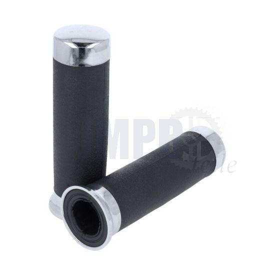 Griffe Lederoptik Schwarz/Chrom