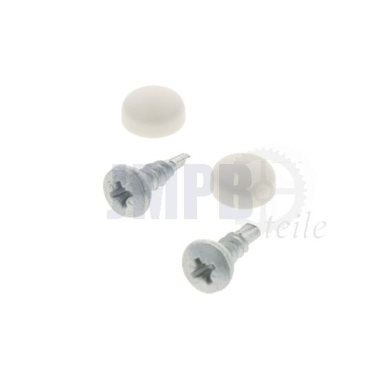 Befestigungssatz Kennzeichenhalter Weiß