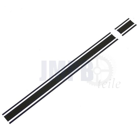 Streifen Aufkleber Tank Kreider Schwarz/Weiß