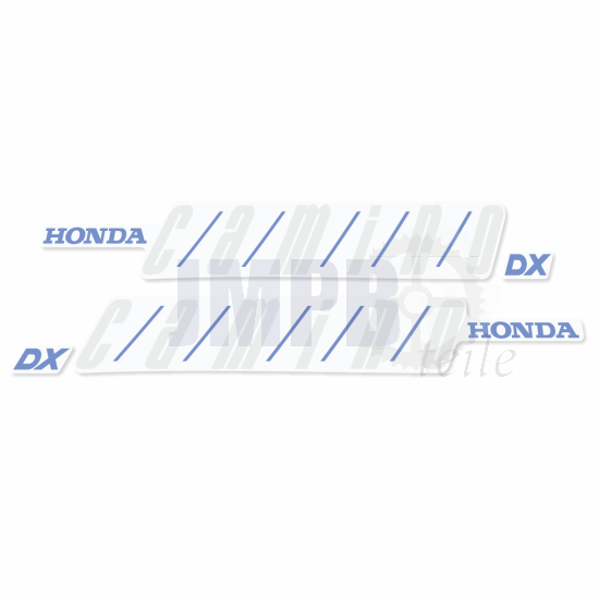 Aufklebersatz Tank Honda Camino DX Blau/Weiß