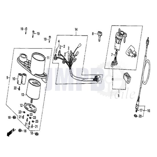 Cockpit / Zündschloß Honda MT50