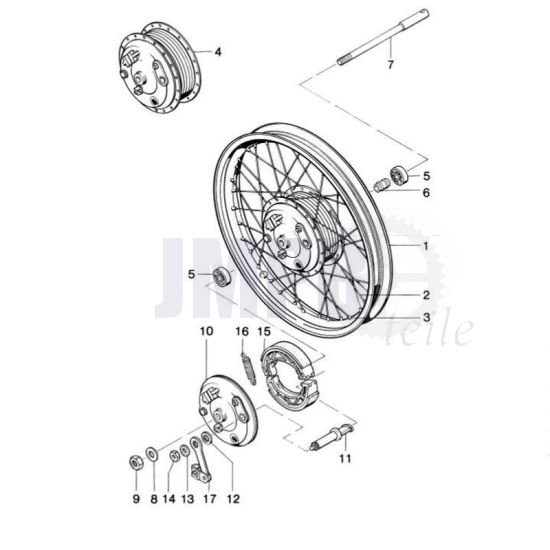Vorderrad Speichen 160MM Kreidler RS