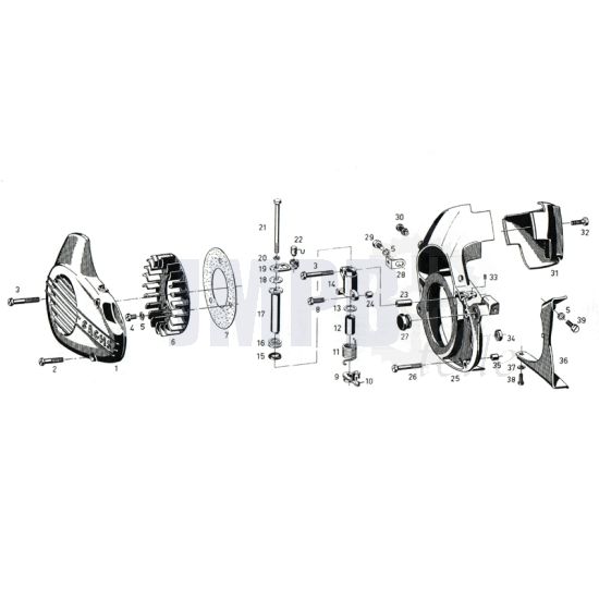 Kühldeckel Handschalter Sachs 50/3