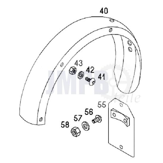 Hinter Schutzblech Tomos Standard