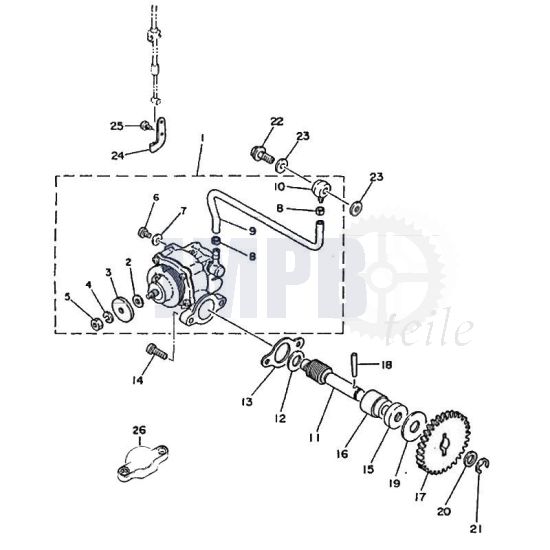 Ölpump Yamaha FS1 2RU
