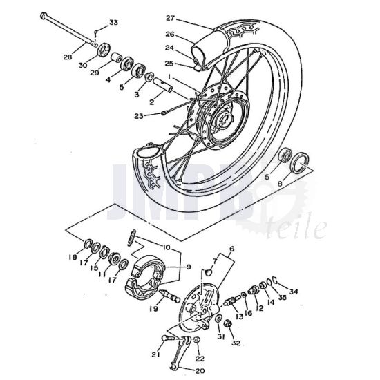 Vorderrad Yamaha FS1 2RU