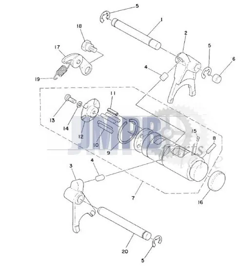 Schaltgabel Yamaha FS1 DX